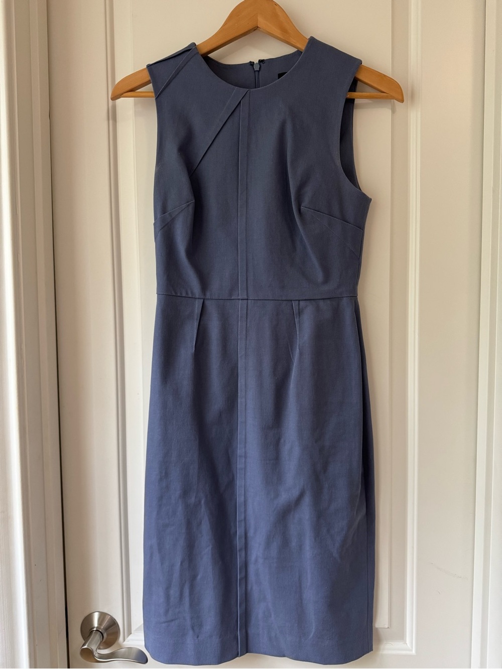 Banana Republic Sleeveless Slate-Blue Midi Sheath Dress